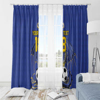 Custom Bosnia and Herzegovina Football 2026 Window Curtain Blue Dragon National Pride