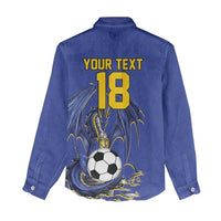 Custom Bosnia and Herzegovina Football 2026 Women Casual Shirt Blue Dragon National Pride