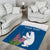 Personalized Greenland National Day Area Rug Polar Bear With Dwarf Fireweed