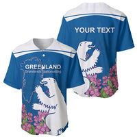 Personalized Greenland National Day Baseball Jersey Polar Bear With Dwarf Fireweed