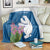 Personalized Greenland National Day Blanket Polar Bear With Dwarf Fireweed