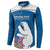 Personalized Greenland National Day Button Sweatshirt Polar Bear With Dwarf Fireweed