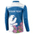 Personalized Greenland National Day Button Sweatshirt Polar Bear With Dwarf Fireweed