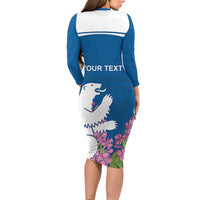Personalized Greenland National Day Family Matching Long Sleeve Bodycon Dress and Hawaiian Shirt Polar Bear With Dwarf Fireweed