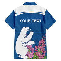 Personalized Greenland National Day Family Matching Tank Maxi Dress and Hawaiian Shirt Polar Bear With Dwarf Fireweed