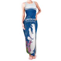 Personalized Greenland National Day Family Matching Tank Maxi Dress and Hawaiian Shirt Polar Bear With Dwarf Fireweed