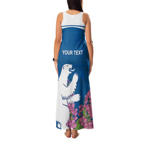 Personalized Greenland National Day Family Matching Tank Maxi Dress and Hawaiian Shirt Polar Bear With Dwarf Fireweed