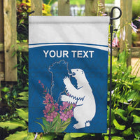 Personalized Greenland National Day Garden Flag Polar Bear With Dwarf Fireweed