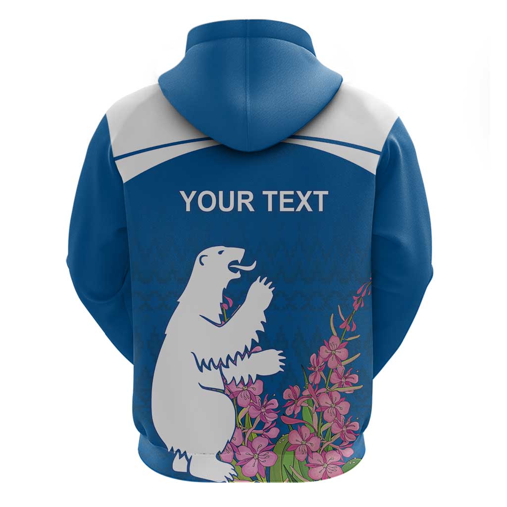 Personalized Greenland National Day Hoodie Polar Bear With Dwarf Fireweed