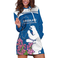 Personalized Greenland National Day Hoodie Dress Polar Bear With Dwarf Fireweed