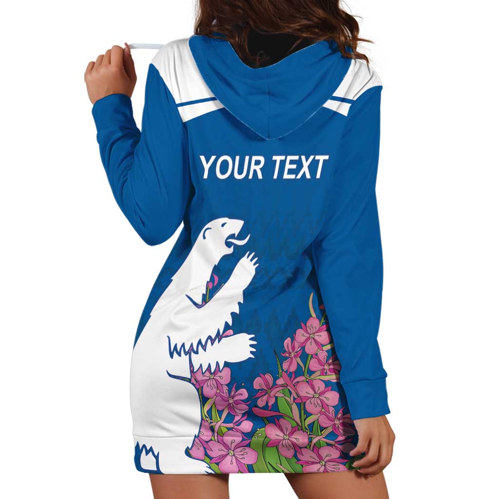 Personalized Greenland National Day Hoodie Dress Polar Bear With Dwarf Fireweed