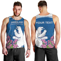 Personalized Greenland National Day Men Tank Top Polar Bear With Dwarf Fireweed