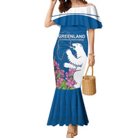 Personalized Greenland National Day Mermaid Dress Polar Bear With Dwarf Fireweed