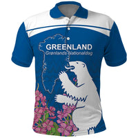 Personalized Greenland National Day Polo Shirt Polar Bear With Dwarf Fireweed