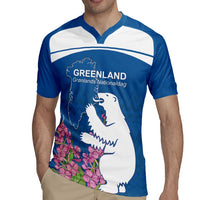 Personalized Greenland National Day Rugby Jersey Polar Bear With Dwarf Fireweed