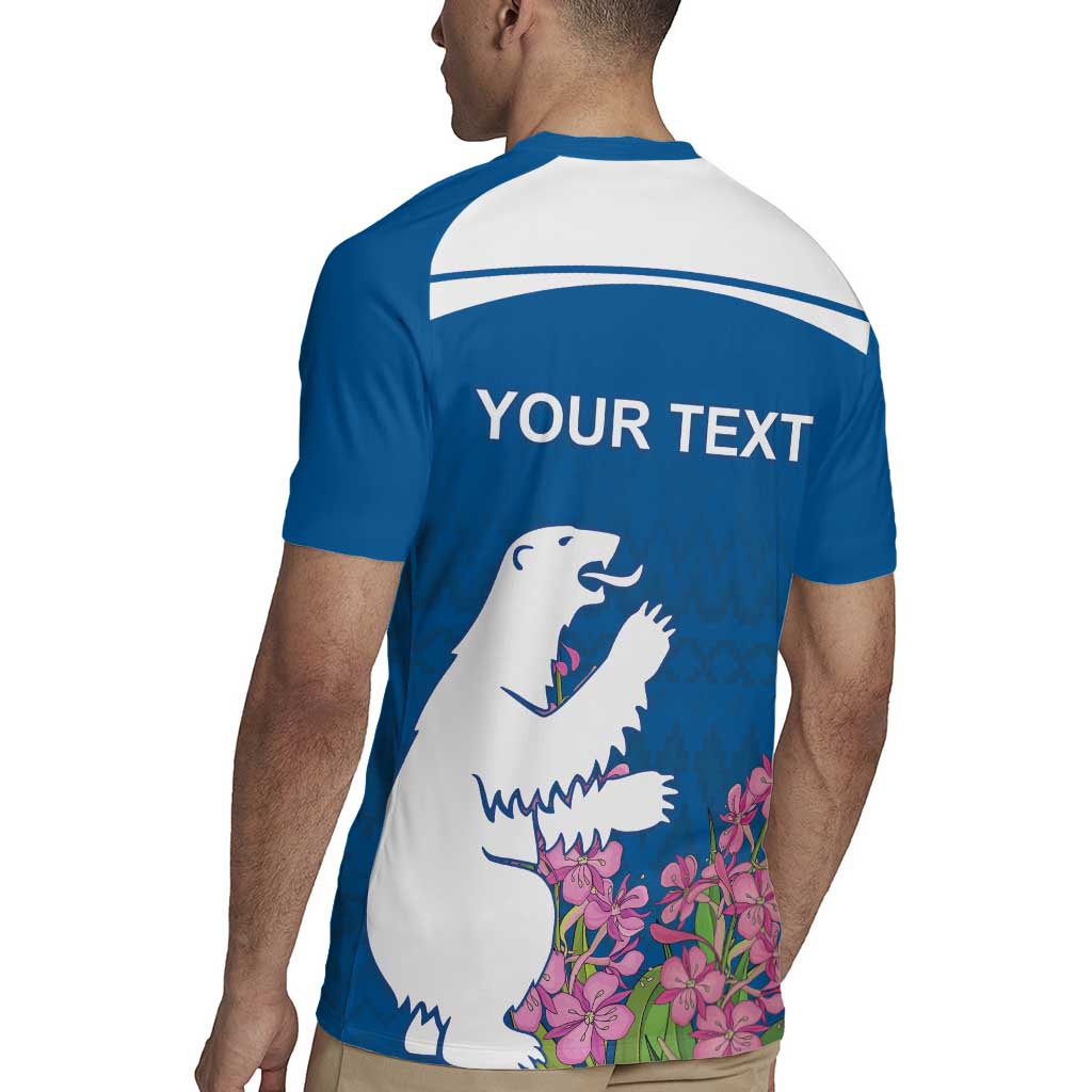 Personalized Greenland National Day Rugby Jersey Polar Bear With Dwarf Fireweed