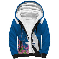 Personalized Greenland National Day Sherpa Hoodie Polar Bear With Dwarf Fireweed