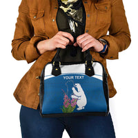 Personalized Greenland National Day Shoulder Handbag Polar Bear With Dwarf Fireweed