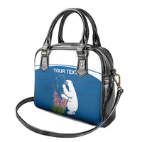 Personalized Greenland National Day Shoulder Handbag Polar Bear With Dwarf Fireweed