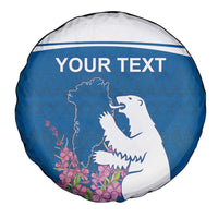 Personalized Greenland National Day Spare Tire Cover Polar Bear With Dwarf Fireweed