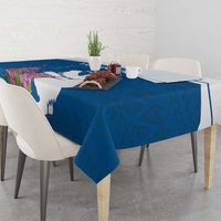 Personalized Greenland National Day Tablecloth Polar Bear With Dwarf Fireweed