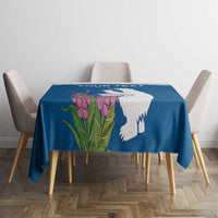 Personalized Greenland National Day Tablecloth Polar Bear With Dwarf Fireweed