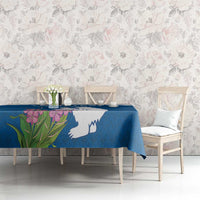 Personalized Greenland National Day Tablecloth Polar Bear With Dwarf Fireweed