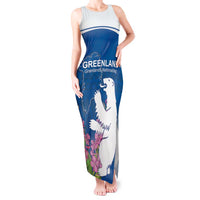 Personalized Greenland National Day Tank Maxi Dress Polar Bear With Dwarf Fireweed