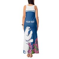 Personalized Greenland National Day Tank Maxi Dress Polar Bear With Dwarf Fireweed