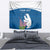Personalized Greenland National Day Tapestry Polar Bear With Dwarf Fireweed