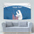 Personalized Greenland National Day Tapestry Polar Bear With Dwarf Fireweed