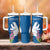 Personalized Greenland National Day Tumbler With Handle Polar Bear With Dwarf Fireweed
