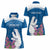 Personalized Greenland National Day Women Polo Shirt Polar Bear With Dwarf Fireweed