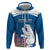 Personalized Greenland National Day Zip Hoodie Polar Bear With Dwarf Fireweed