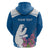 Personalized Greenland National Day Zip Hoodie Polar Bear With Dwarf Fireweed