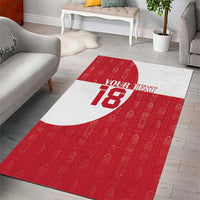 Custom Greenland Football Area Rug Polar-Bamserne Tupilaq Pattern