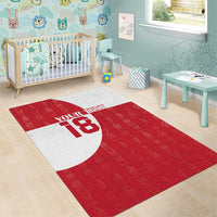 Custom Greenland Football Area Rug Polar-Bamserne Tupilaq Pattern