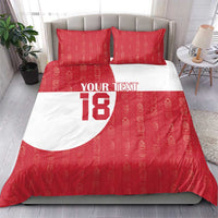 Custom Greenland Football Bedding Set Polar-Bamserne Tupilaq Pattern
