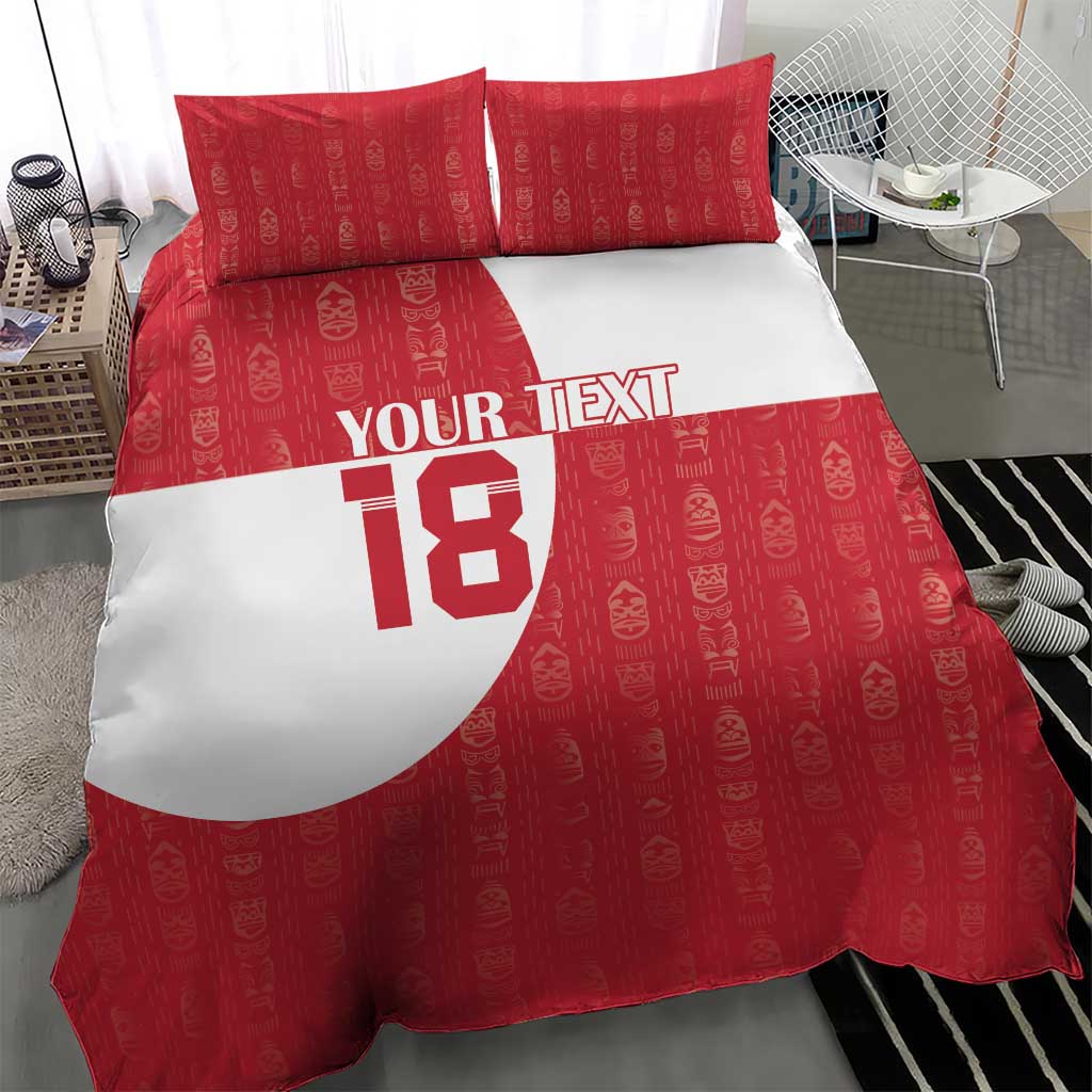 Custom Greenland Football Bedding Set Polar-Bamserne Tupilaq Pattern