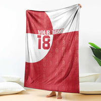 Custom Greenland Football Blanket Polar-Bamserne Tupilaq Pattern