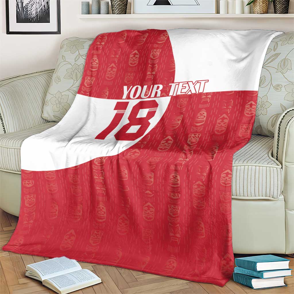 Custom Greenland Football Blanket Polar-Bamserne Tupilaq Pattern