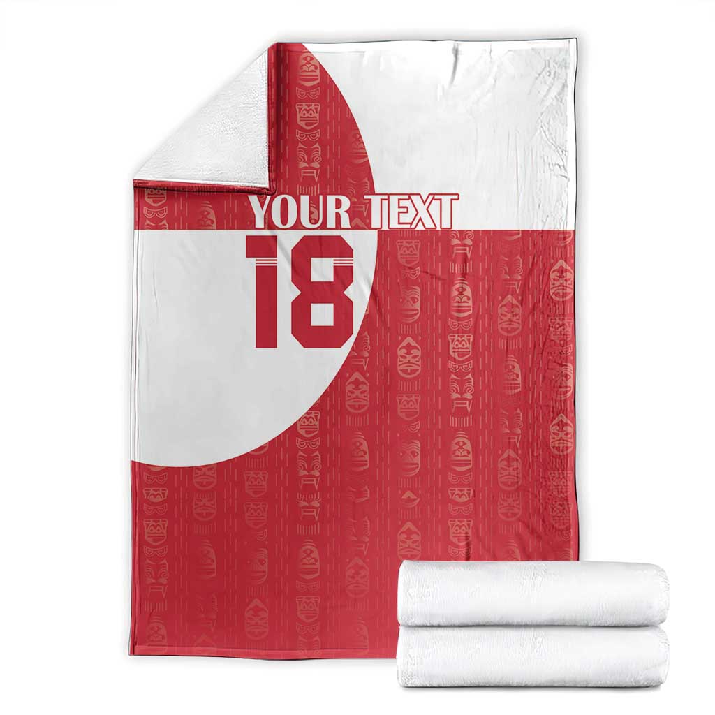 Custom Greenland Football Blanket Polar-Bamserne Tupilaq Pattern