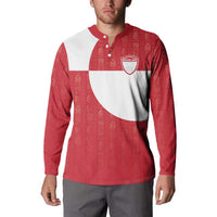 Custom Greenland Football Button Sweatshirt Polar-Bamserne Tupilaq Pattern