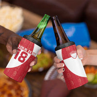 Custom Greenland Football 4 in 1 Can Cooler Tumbler Polar-Bamserne Tupilaq Pattern