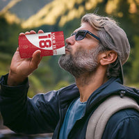 Custom Greenland Football 4 in 1 Can Cooler Tumbler Polar-Bamserne Tupilaq Pattern