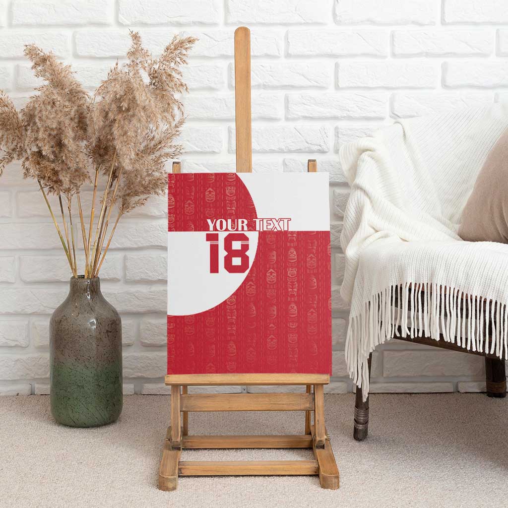 Custom Greenland Football Canvas Wall Art Polar-Bamserne Tupilaq Pattern