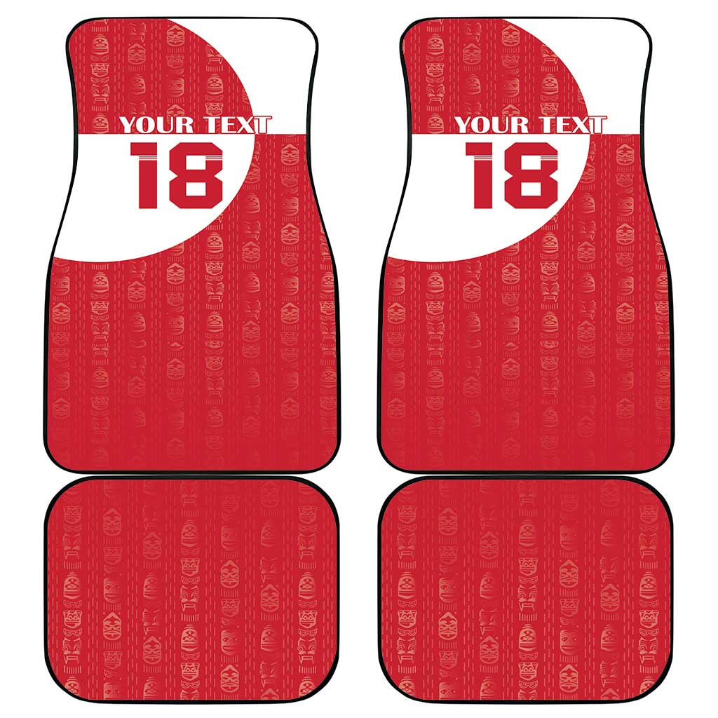 Custom Greenland Football Car Mats Polar-Bamserne Tupilaq Pattern