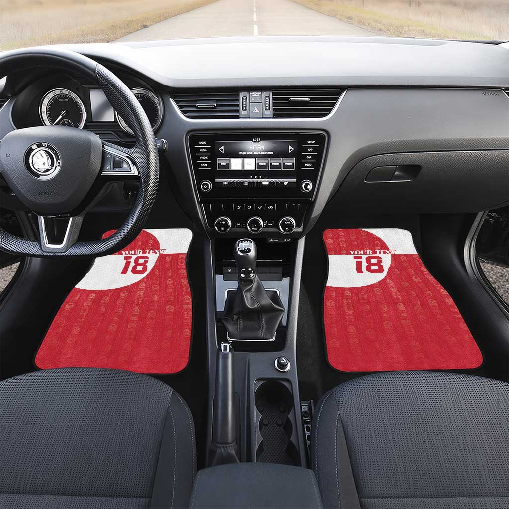 Custom Greenland Football Car Mats Polar-Bamserne Tupilaq Pattern
