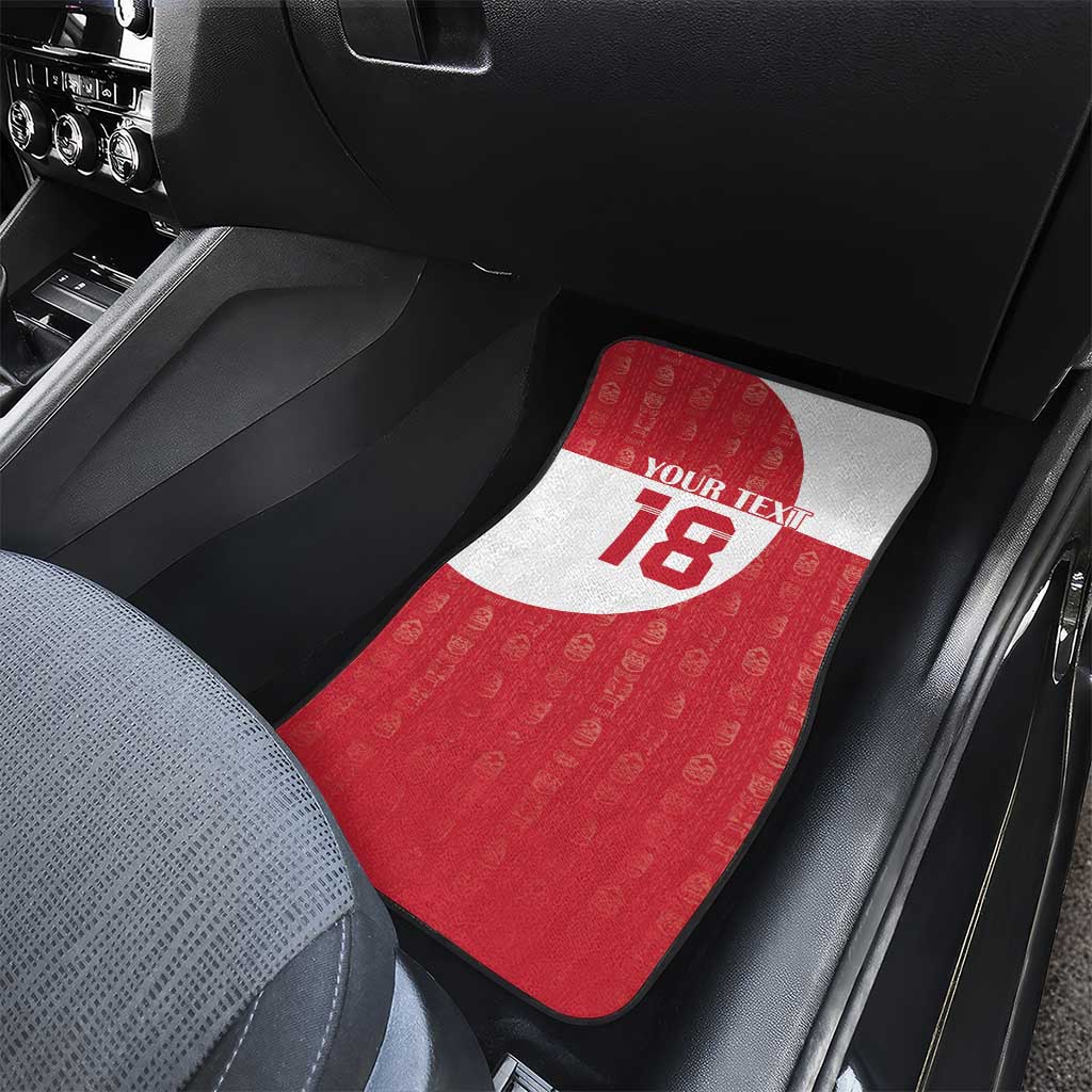 Custom Greenland Football Car Mats Polar-Bamserne Tupilaq Pattern