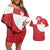 Custom Greenland Football Couples Matching Off Shoulder Short Dress and Hawaiian Shirt Polar-Bamserne Tupilaq Pattern